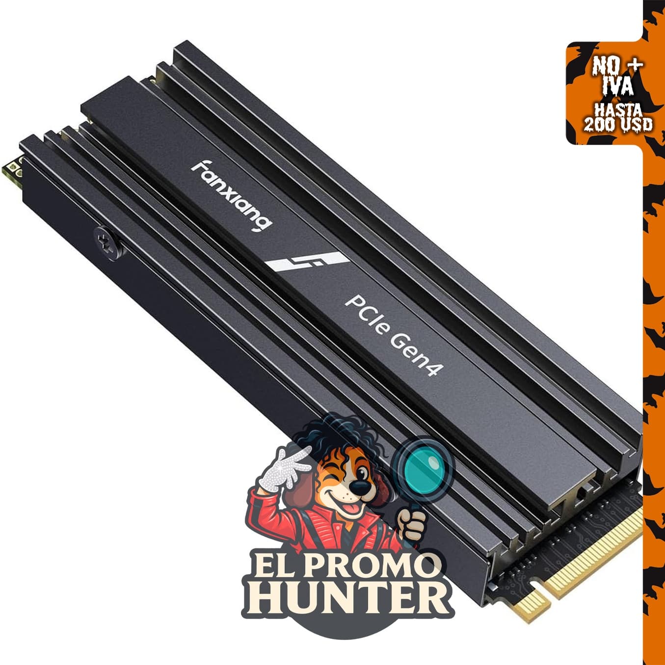 fanxiang SSD interno NVMe de 1 TB para PS5, con disipador de calor y velocidad de hasta 7000 MB/s.