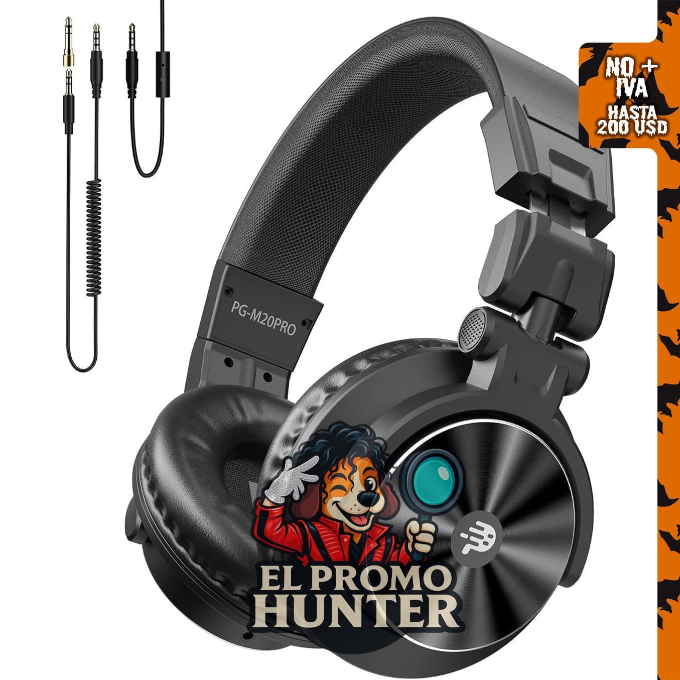 OHAYO Auriculares con cable para monitor de estudio y DJ M20, 1.969 in