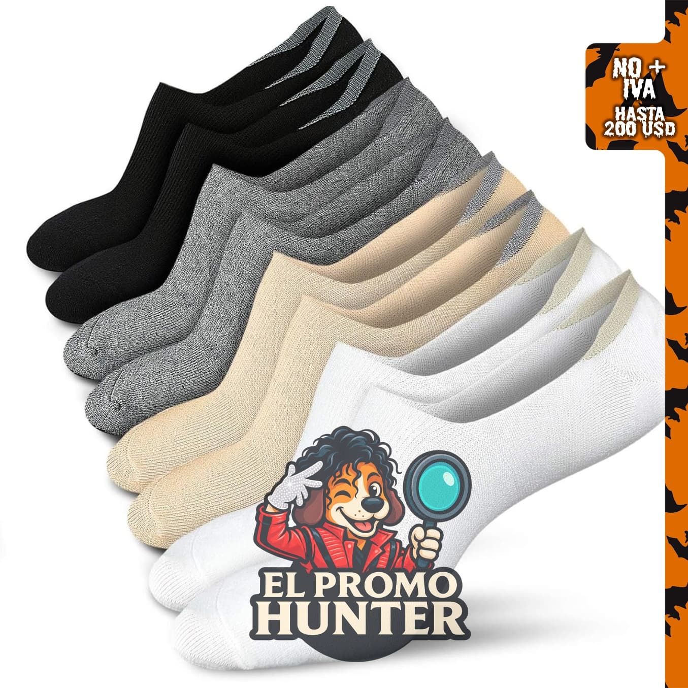 Wernies calcetines invisibles para mujer, de corte bajo y antideslizantes.