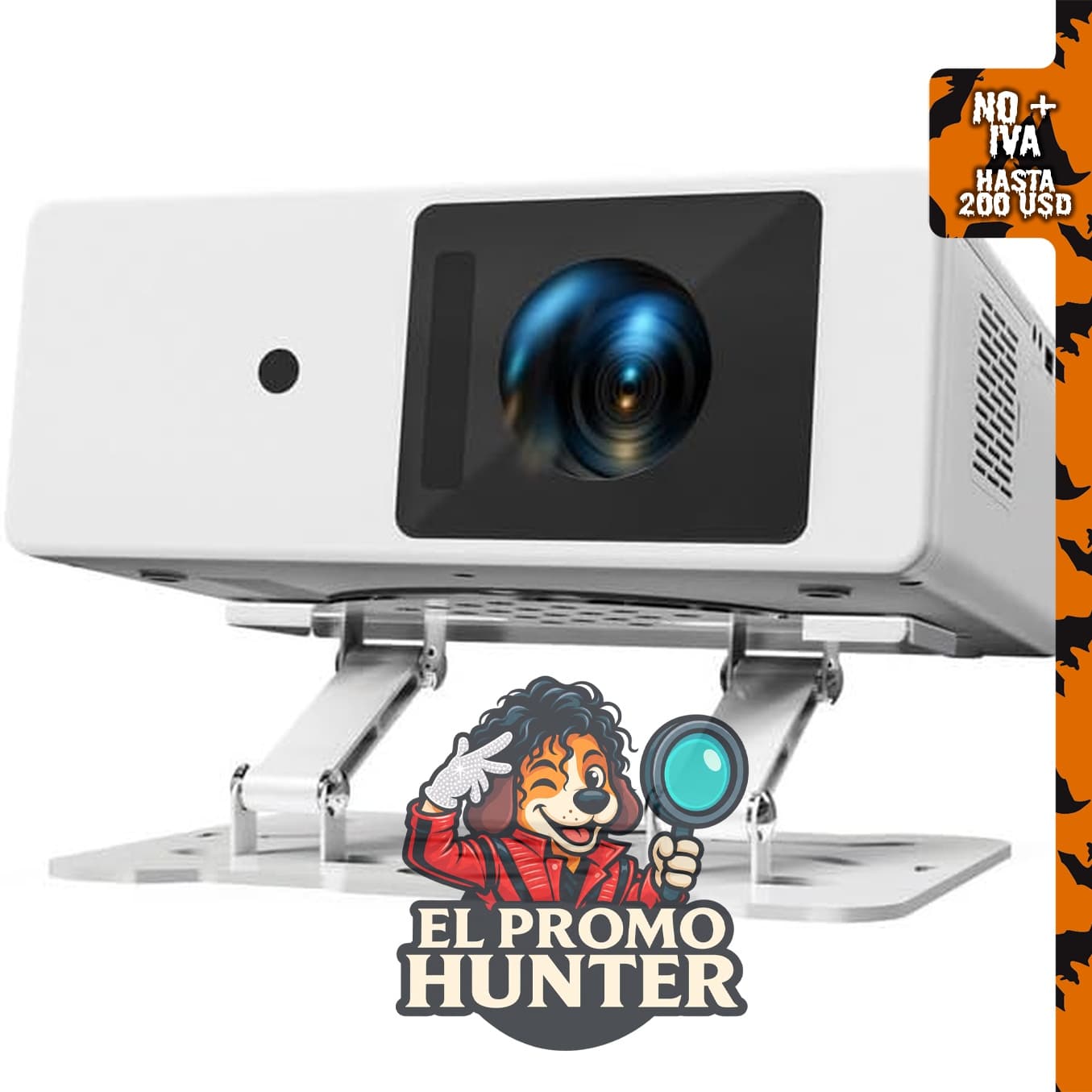 Proyector 4K con WiFi y Bluetooth, 1800 lúmenes ANSI, resolución nativa 1080P.
