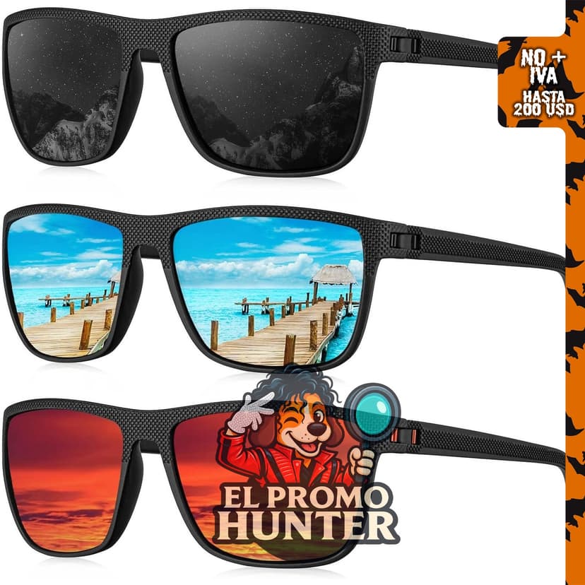 Lentes de sol deportivos KALIYADI para hombres, ligeros y polarizados con protección UV.