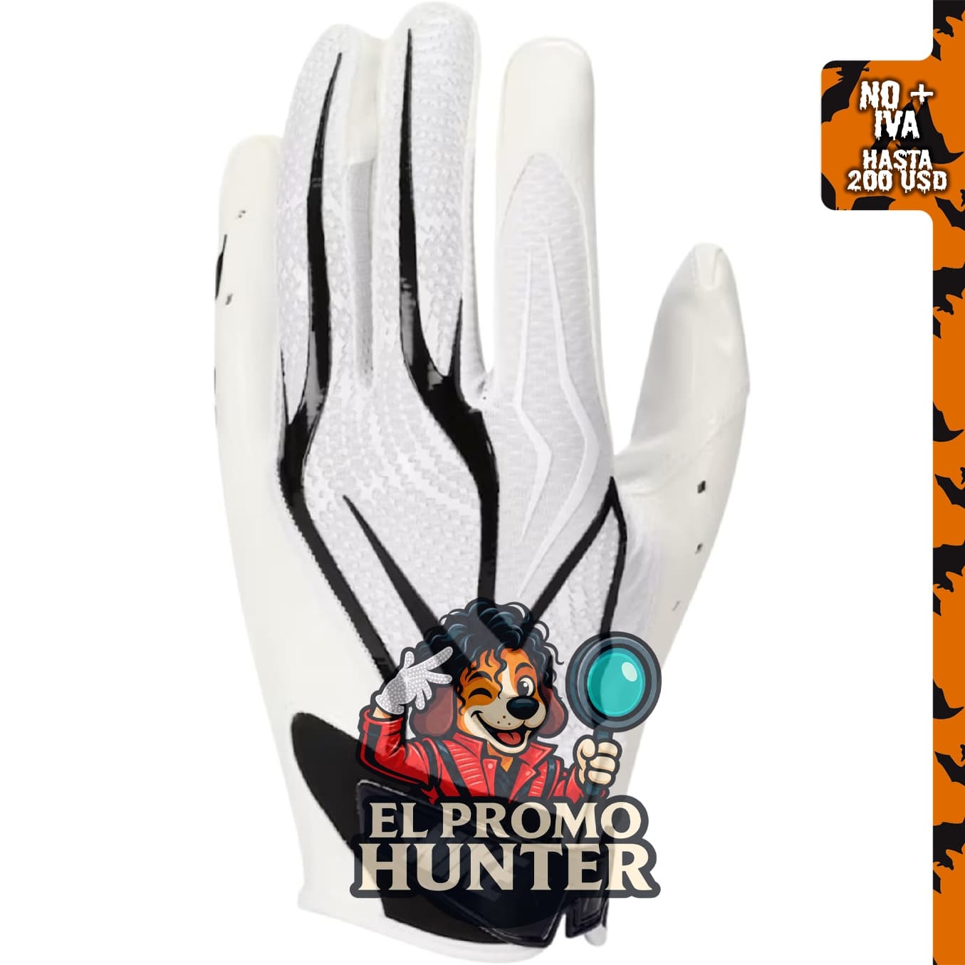 Guantes de fútbol Nike Vapor Jet 9.0, con palma Magnigrip+ y lengüeta ajustable.