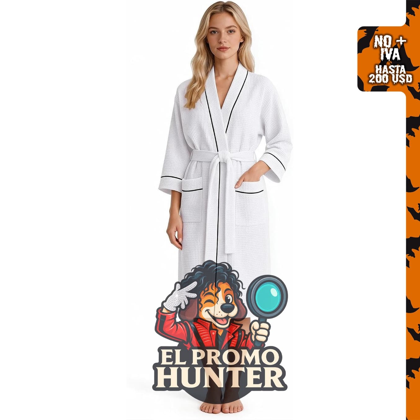 Inner Wish Bata tipo kimono de algodón para mujer, ligera y de secado rápido, con bolsillos.