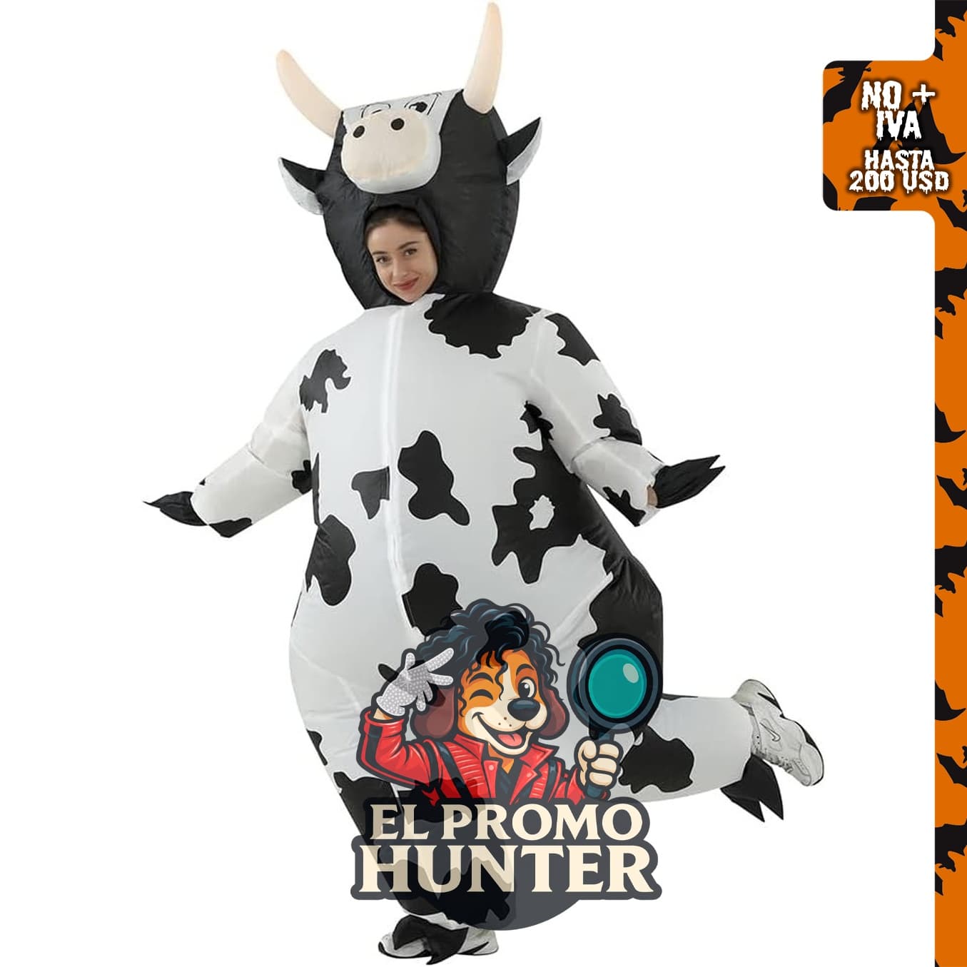 Disfraz inflable de vaca para adultos, adecuado para Halloween y Navidad.