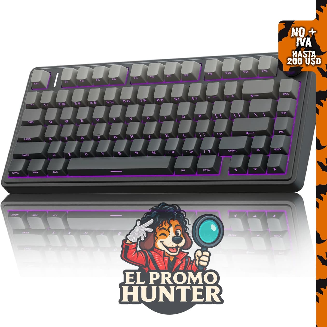 AULA Teclado mecánico inalámbrico F75 Pro, teclado 75% con retroiluminación RGB y teclas PBT.