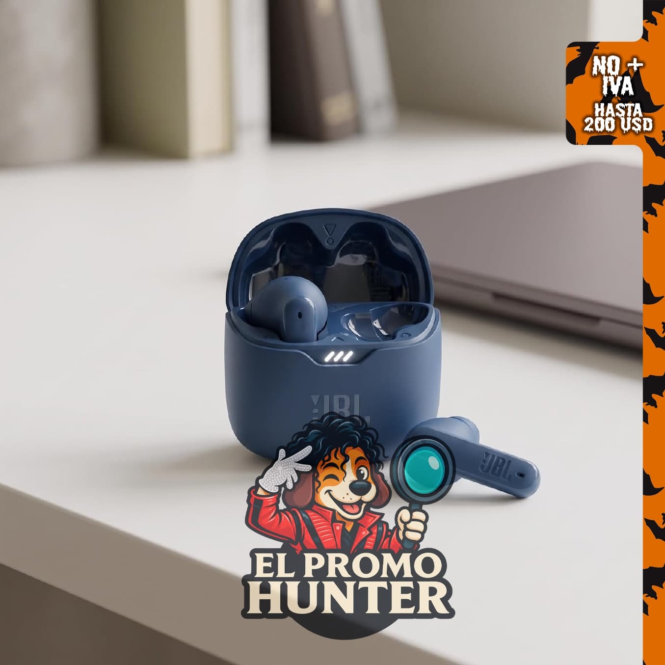 JBL Tune Flex - Auriculares inalámbricos verdaderos con cancelación de ruido, color azul.