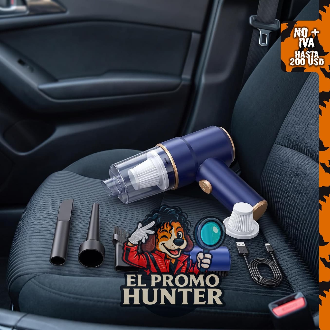 KMM Aspirador de mano para coche, aspiradora de mano y plumero de aire.