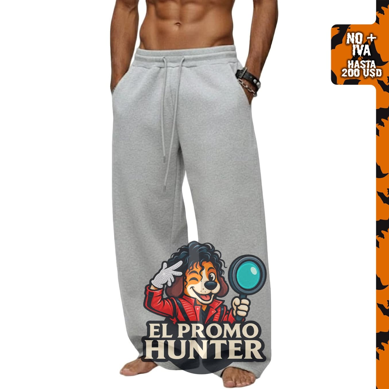 Pantalones de chándal holgados Tooprvix de forro polar, con cordón y pierna ancha, con bolsillos.
