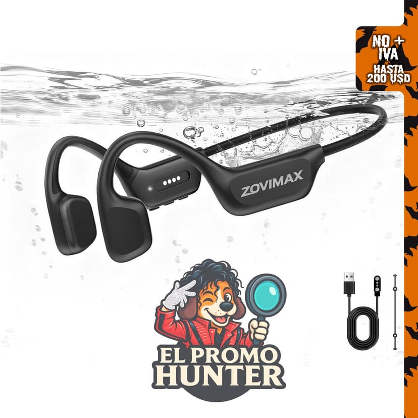 Auriculares de conducción ósea ZOVIMAX, diseñados para natación.