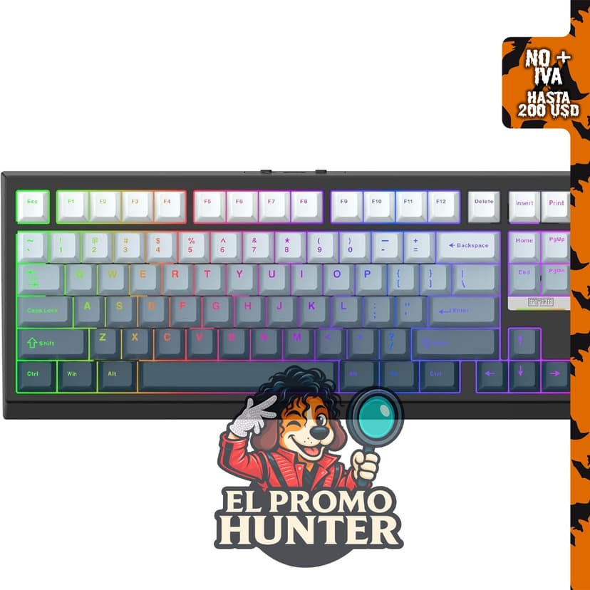 EPOMAKER Teclado inalámbrico G84 HE con efecto Hall, sondeo 8K y batería de 8000mAh.