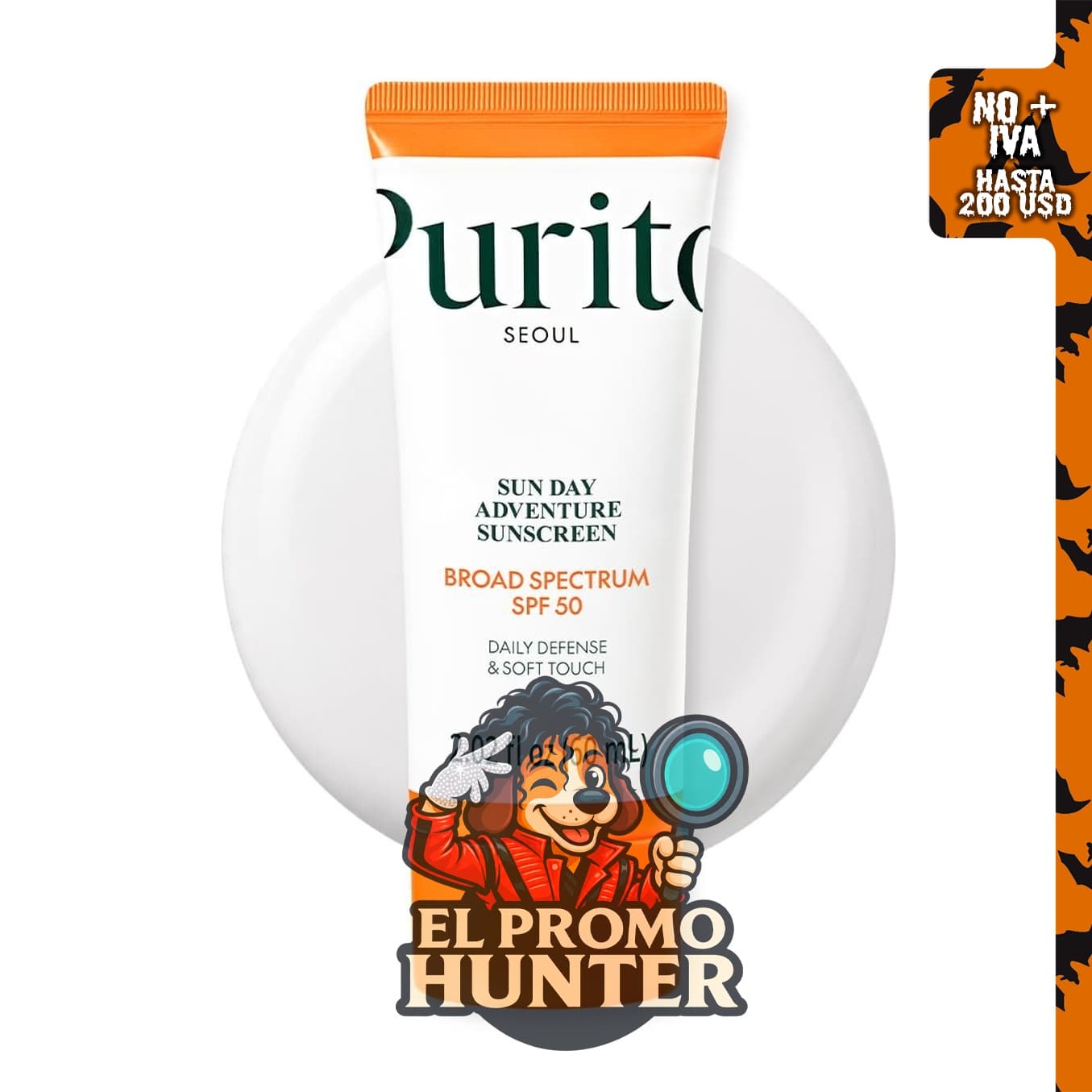 PURITO Protector solar coreano SPF 50, 60 ml