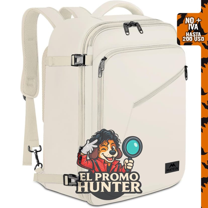 MATEIN Mochila de Viaje Grande para Mujeres, mochila ligera y expandible, impermeable y antirrobo.