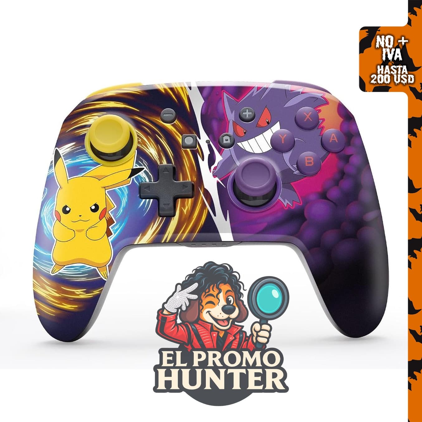 Controlador Inalámbrico Mejorado PowerA para Nintendo Switch/Switch 2 / Switch Lite/OLED - Pikachu vs. Gengar.