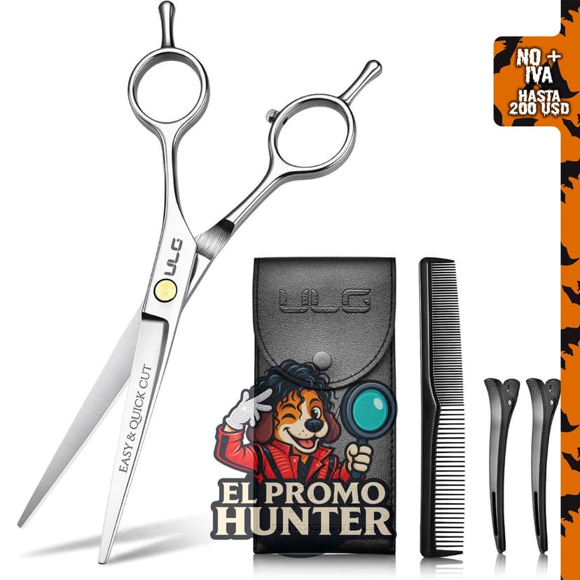 Tijeras de pelo ULG de 6.5" (16.5 cm) para corte profesional.