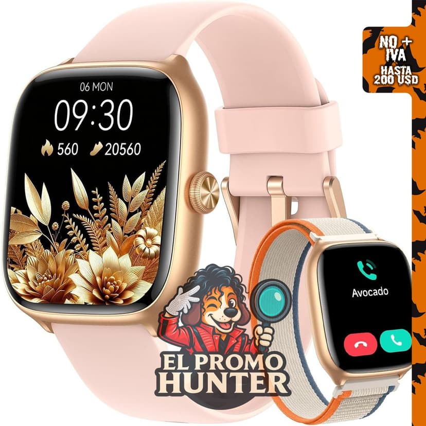 Gydom Reloj inteligente con Bluetooth para llamadas.