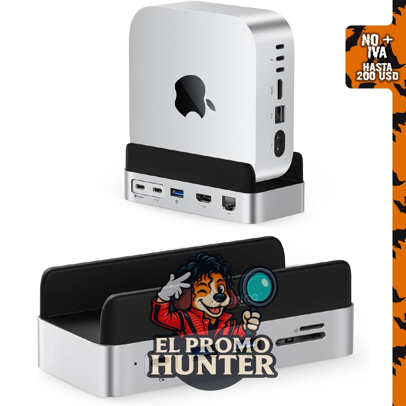 ORICO Hub 10 en 1 compatible con SSD M.2 de hasta 8 TB para Mac mini M6, M4.