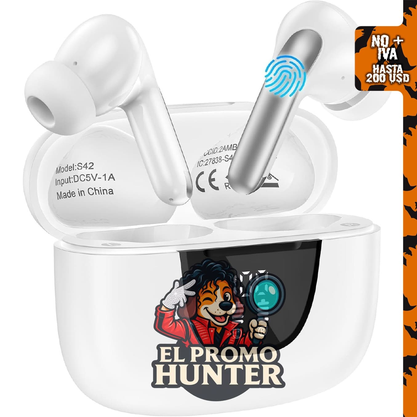 Auriculares inalámbricos Bluetooth compatibles con iPhone y Samsung Galaxy.