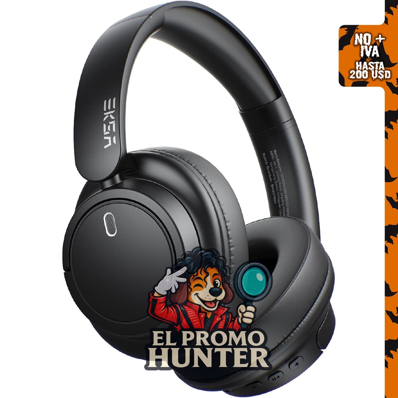 EKSA Auriculares inalámbricos Bluetooth con micrófono, audio de alta resolución, plegables y ligeros.