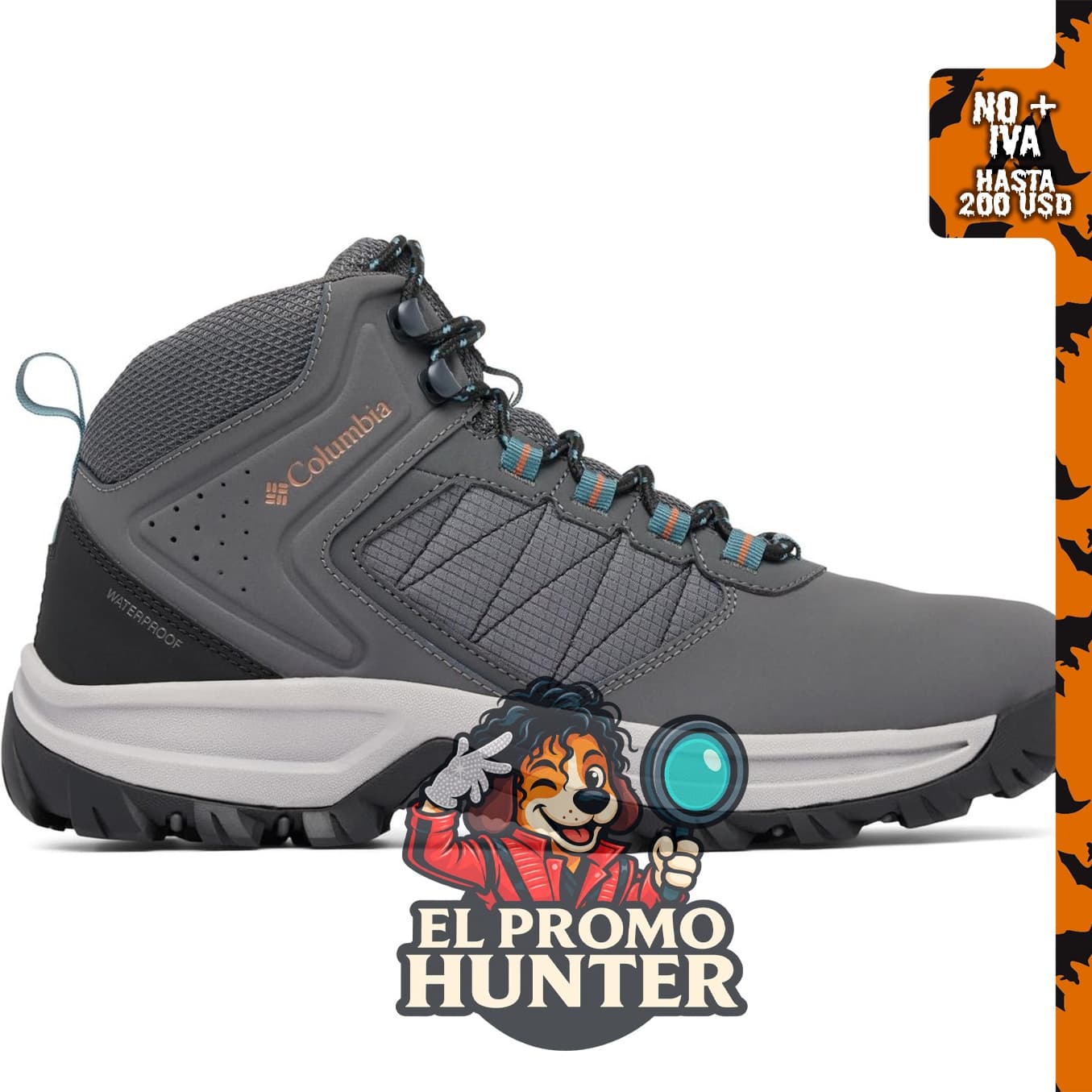 Columbia Transverse Hike impermeable para hombre, zapato de senderismo.