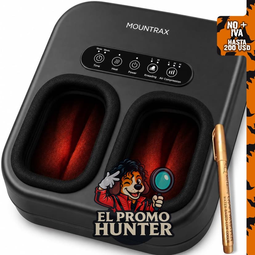 Masajeador de pies eléctrico Shiatsu con calefacción y compresión para aliviar el dolor.