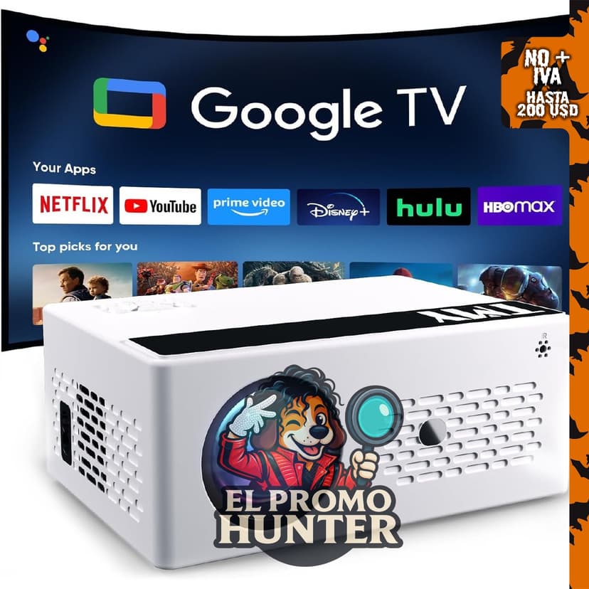 TMY Proyector inteligente con Google TV integrado.