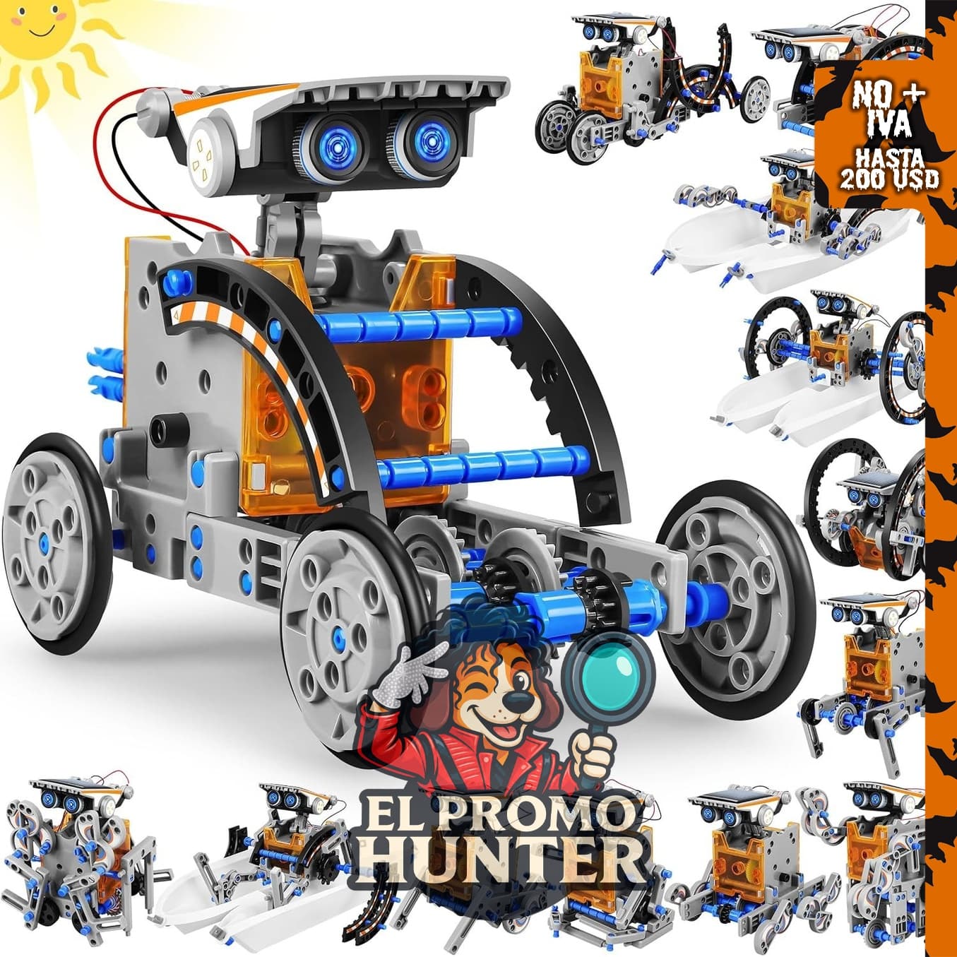STEM 13 en 1 Educación Solar Power Robots, juguetes educativos para niños de 8 a 12 años.