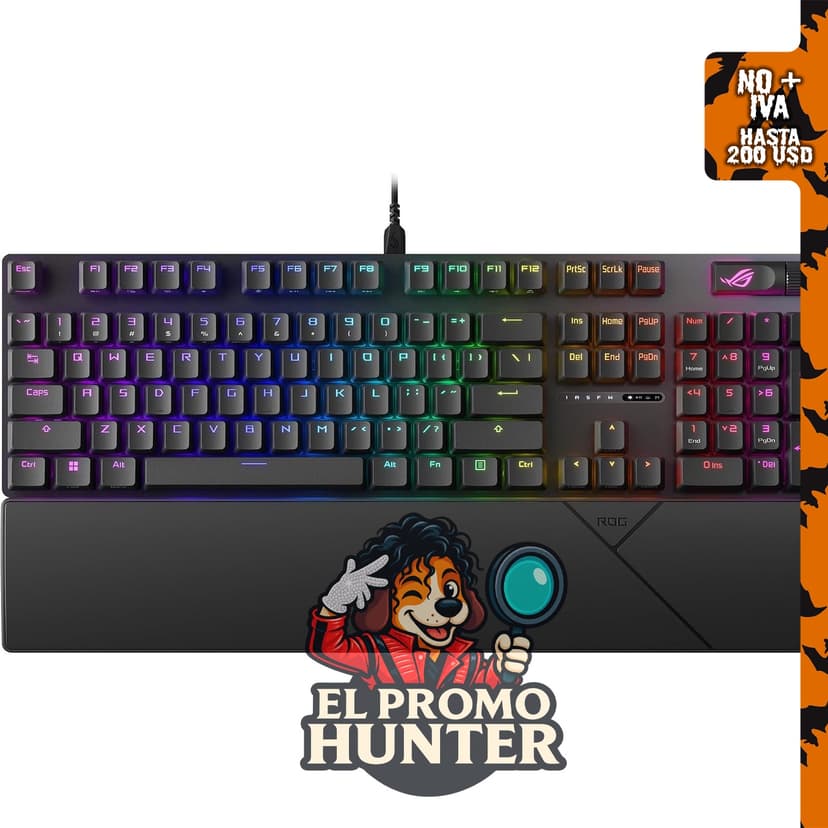 ASUS ROG Strix Scope II X Teclado mecánico USB con cable para juegos, 100%