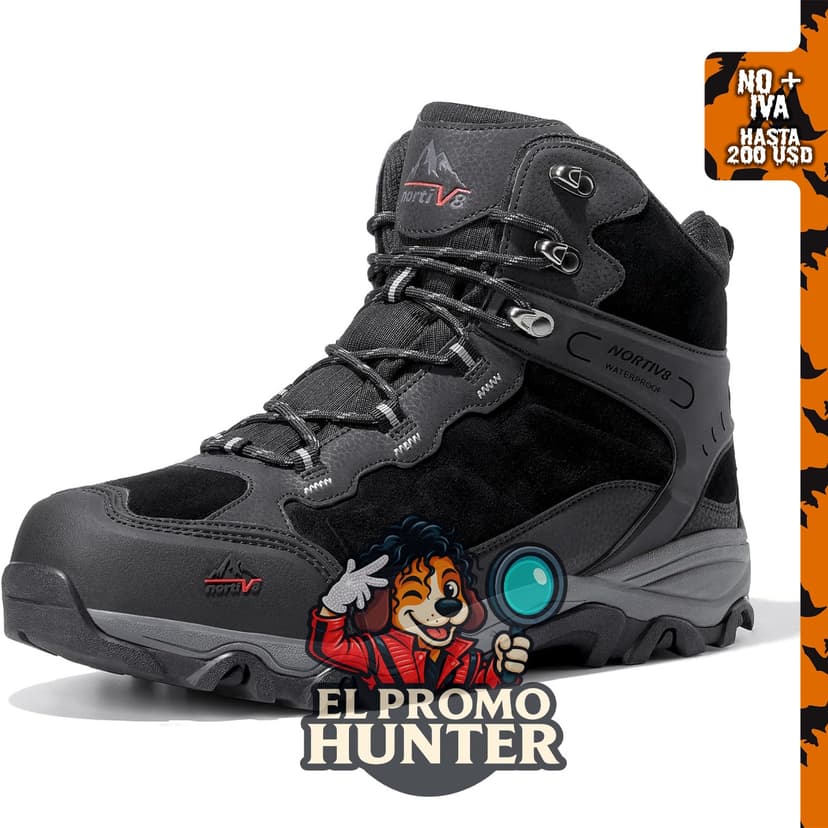 NORTIV 8 Botas de senderismo impermeables para hombre.
