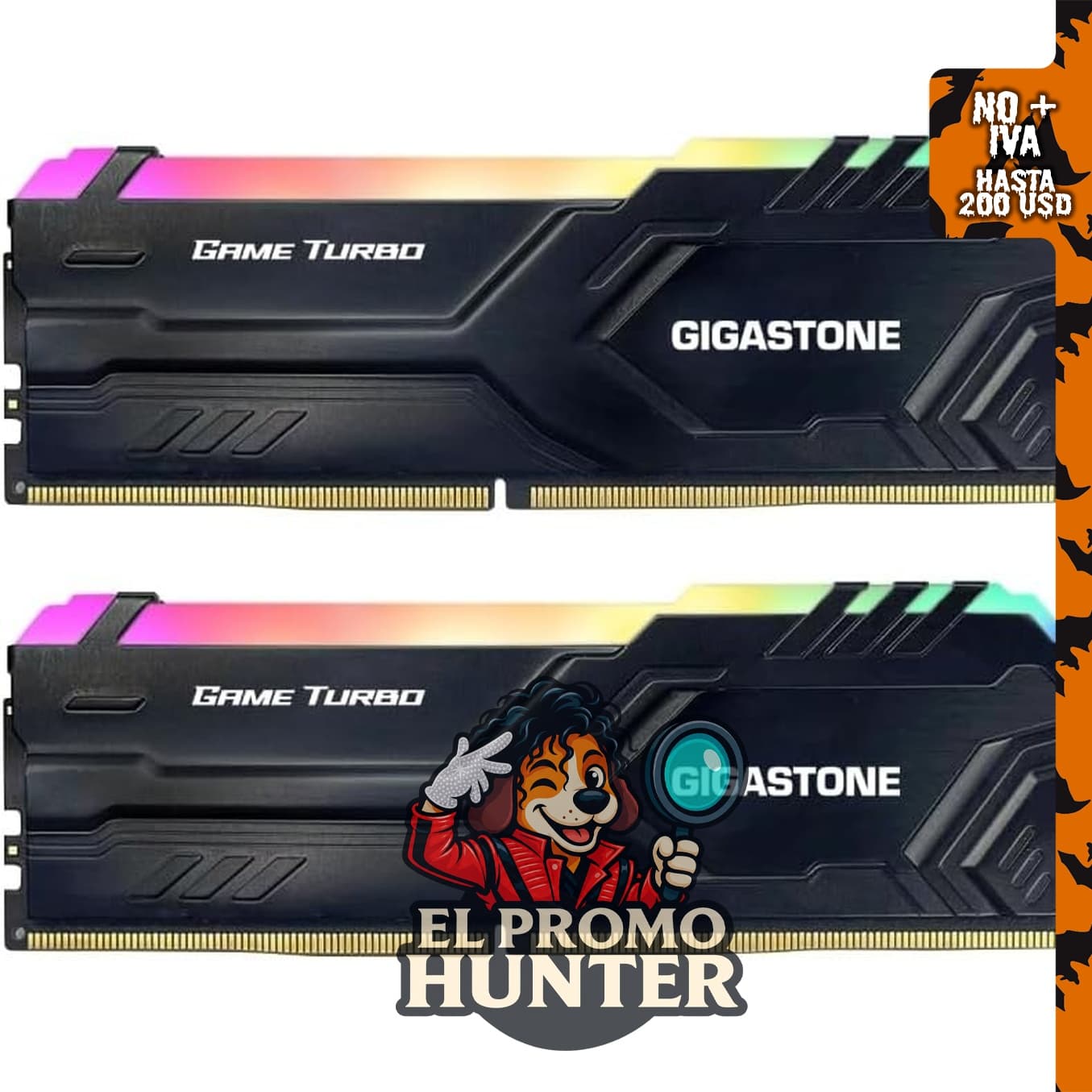 GIGASTONE Game TURBO Kit de 16 GB (2 x 8 GB) DDR4 3200 MHz, memoria de escritorio para juegos.