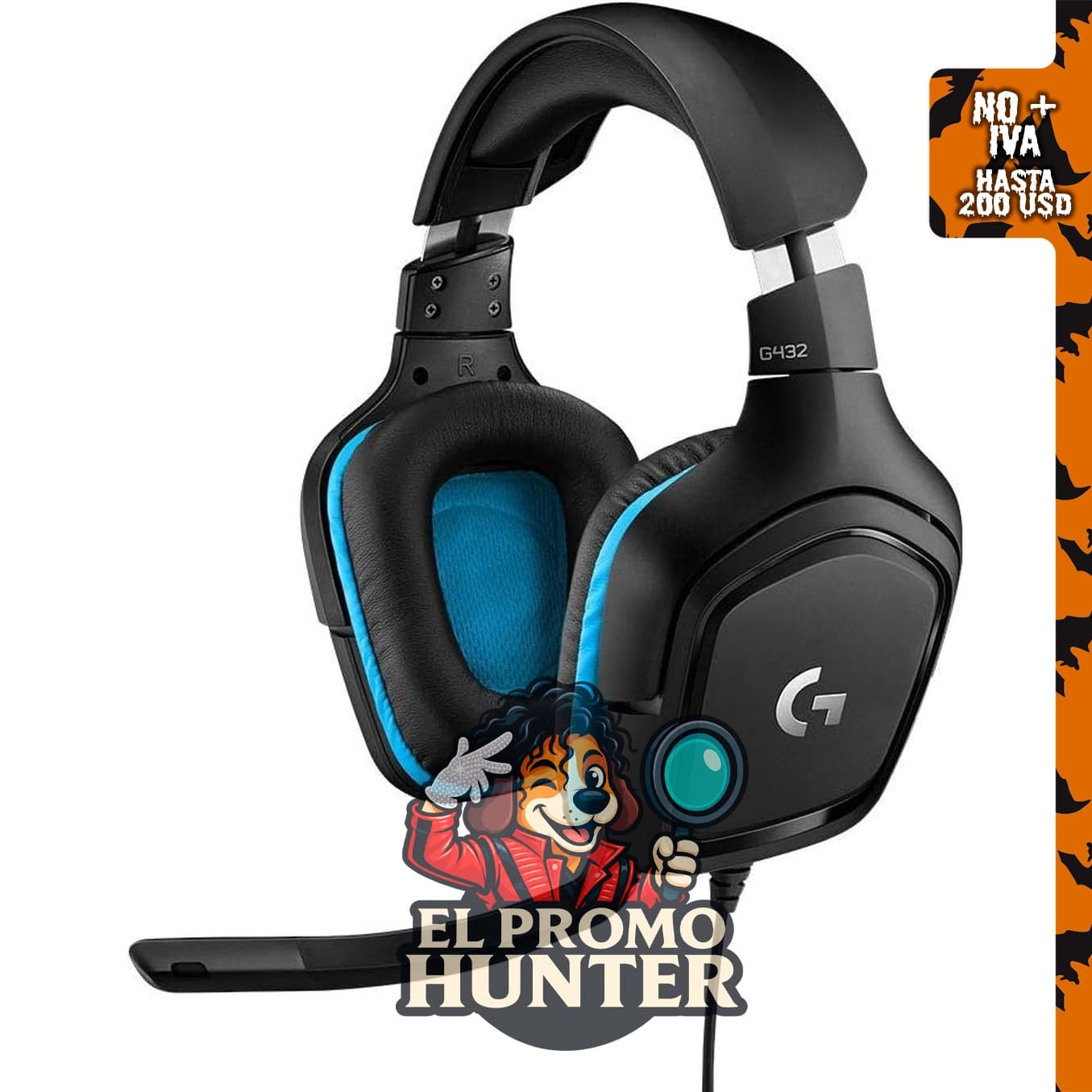 Logitech G Auriculares para juegos con cable 432 - Negro