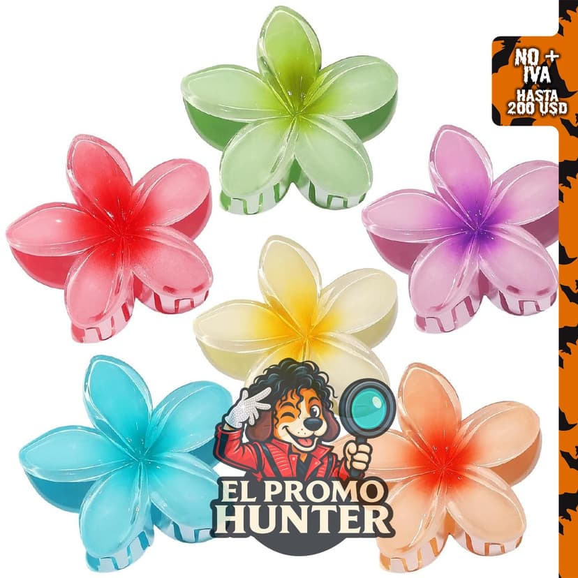 CHANDAT Pinzas para el cabello de flores, set de 6 piezas para peinados.