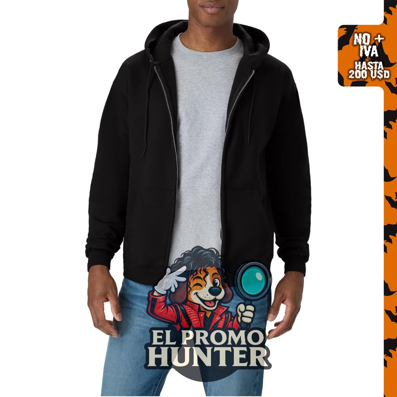 Hanes Ecosmart - Sudadera con capucha y cremallera completa para hombre.