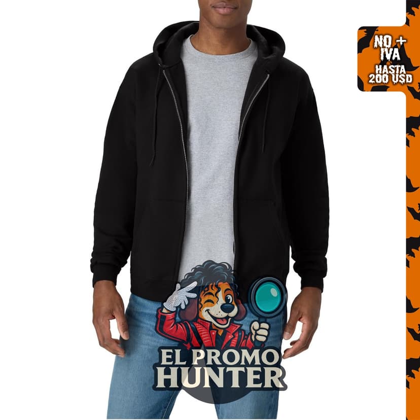 Hanes Ecosmart - Sudadera con capucha y cremallera completa para hombre.