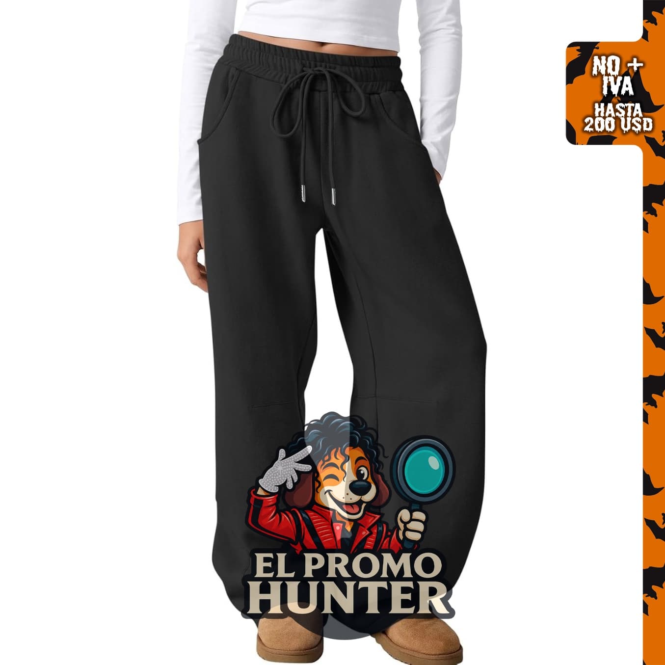 Trendy Queen Pantalones de chándal de pierna ancha para mujer, estilo holgado, de forro polar.