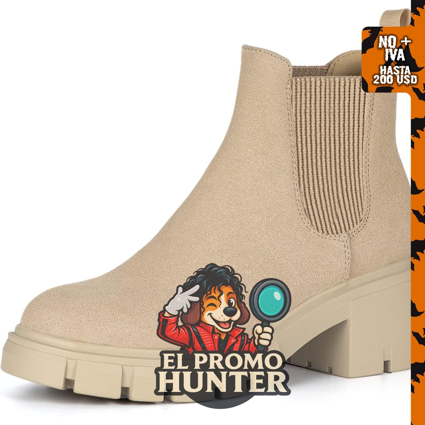 Botines Chelsea sin cordones para mujer.