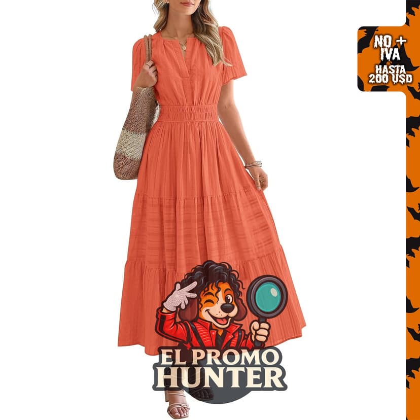 BTFBM vestido largo casual de verano 2026 para mujer, ligero y cómodo.