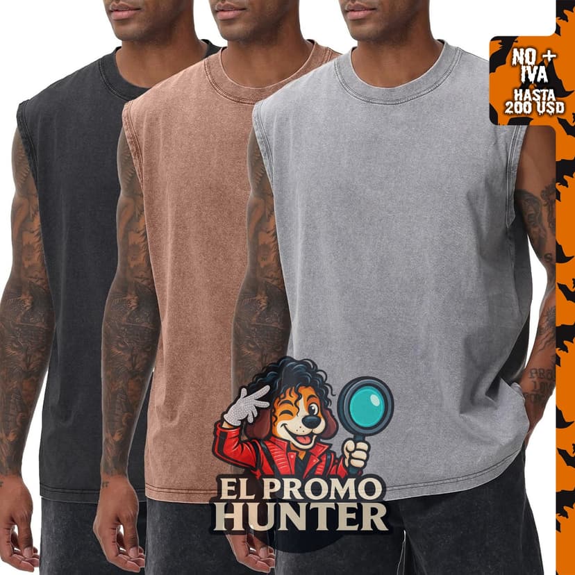 Camiseta sin mangas para hombre, adecuada para entrenamiento y actividades deportivas.