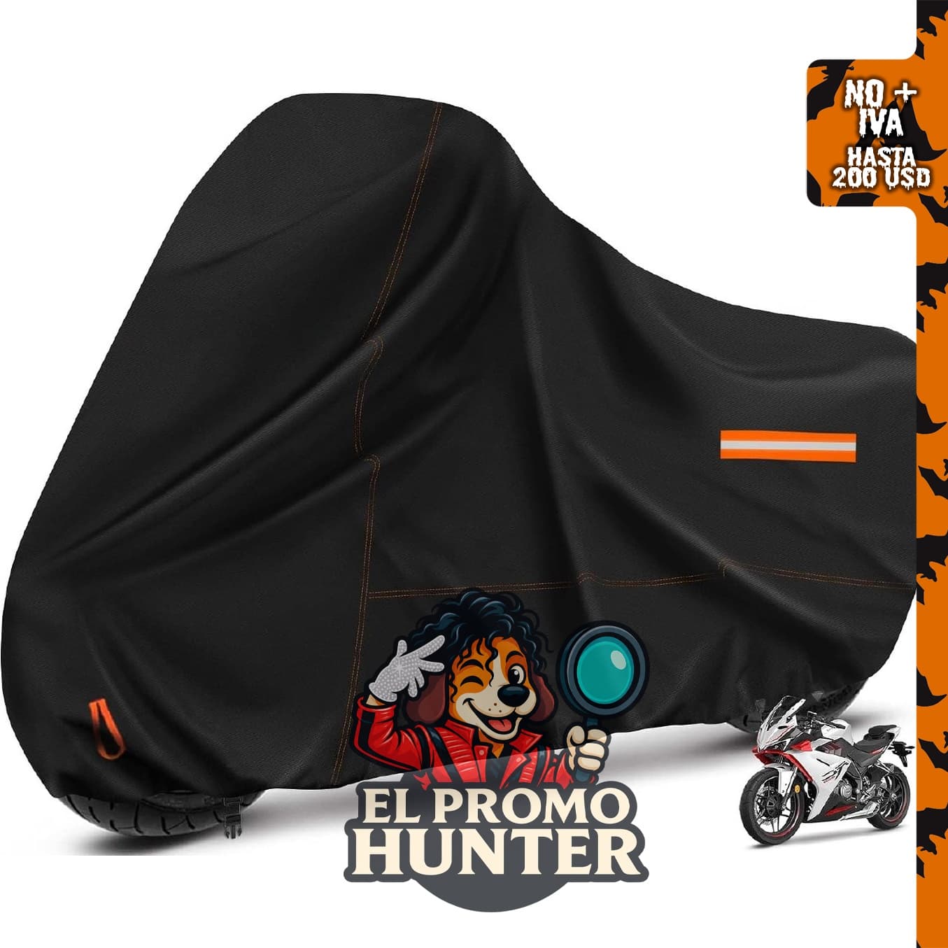 Enzeno Funda impermeable para motocicleta, lona para lluvia.