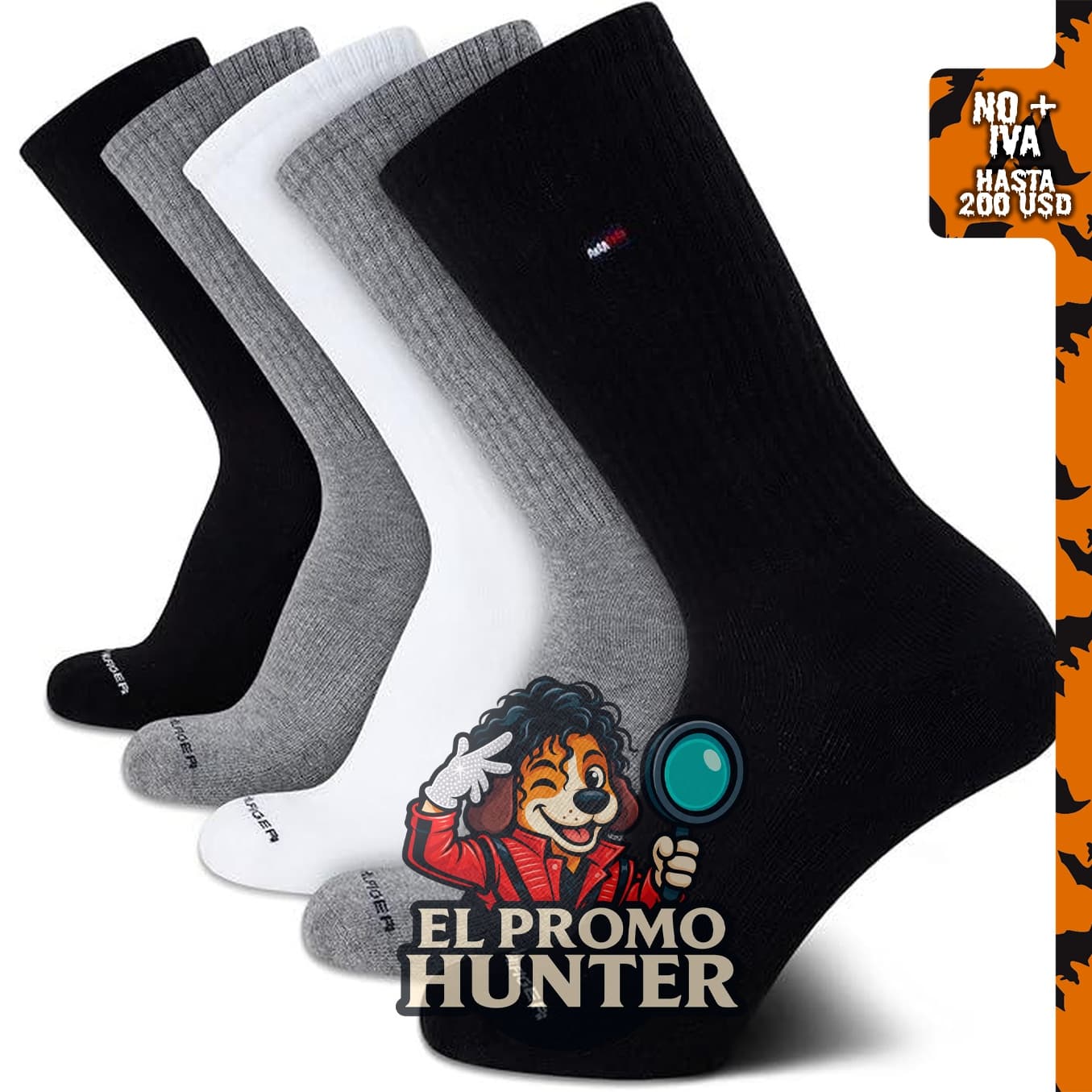 Tommy Hilfiger Calcetines Crew para Hombre, paquete de 5 calcetines acolchados elásticos para rendimiento atlético.