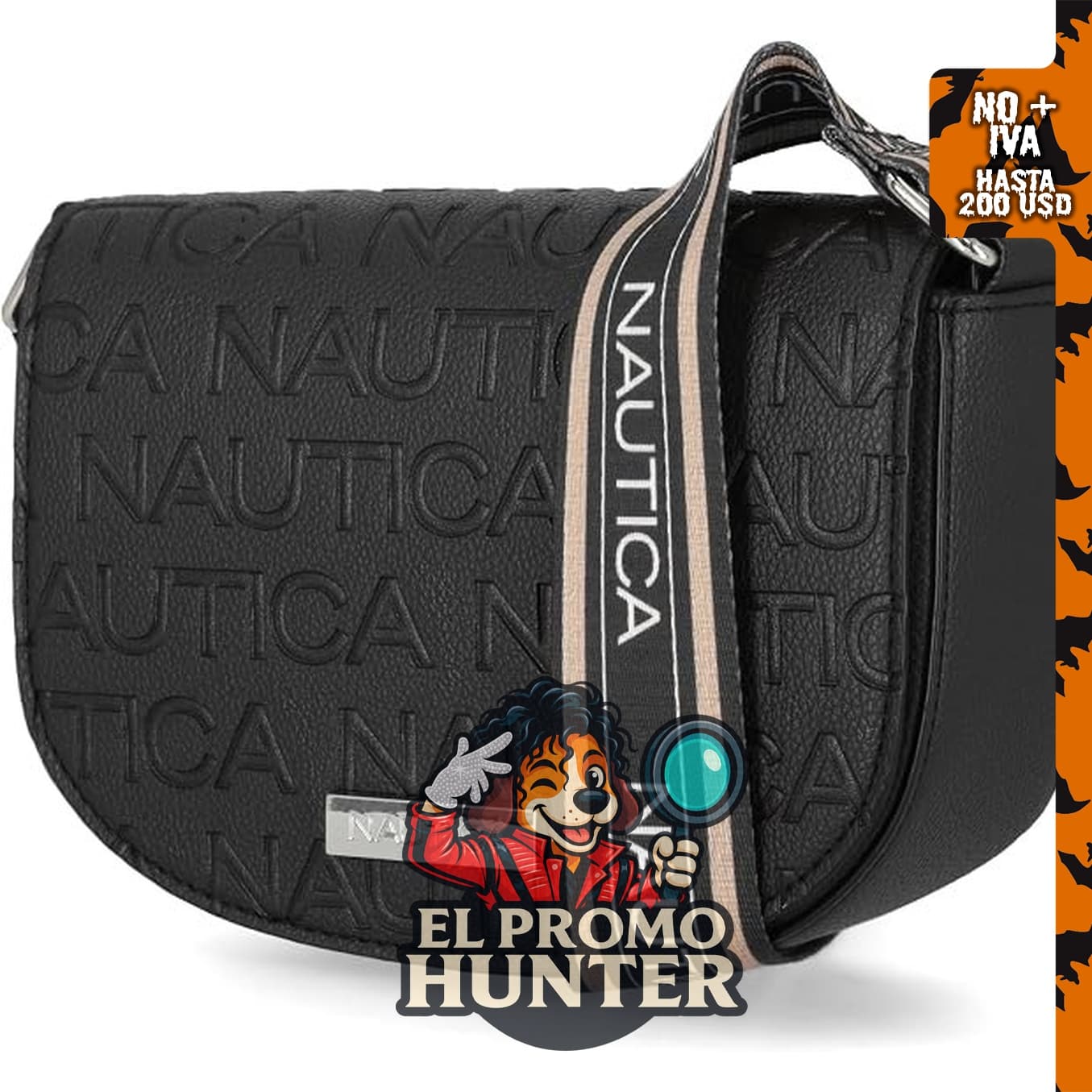 Nautica Delray - Bolso cruzado para mujer con solapa y bolsillo con cierre magnético, correa ajustable.