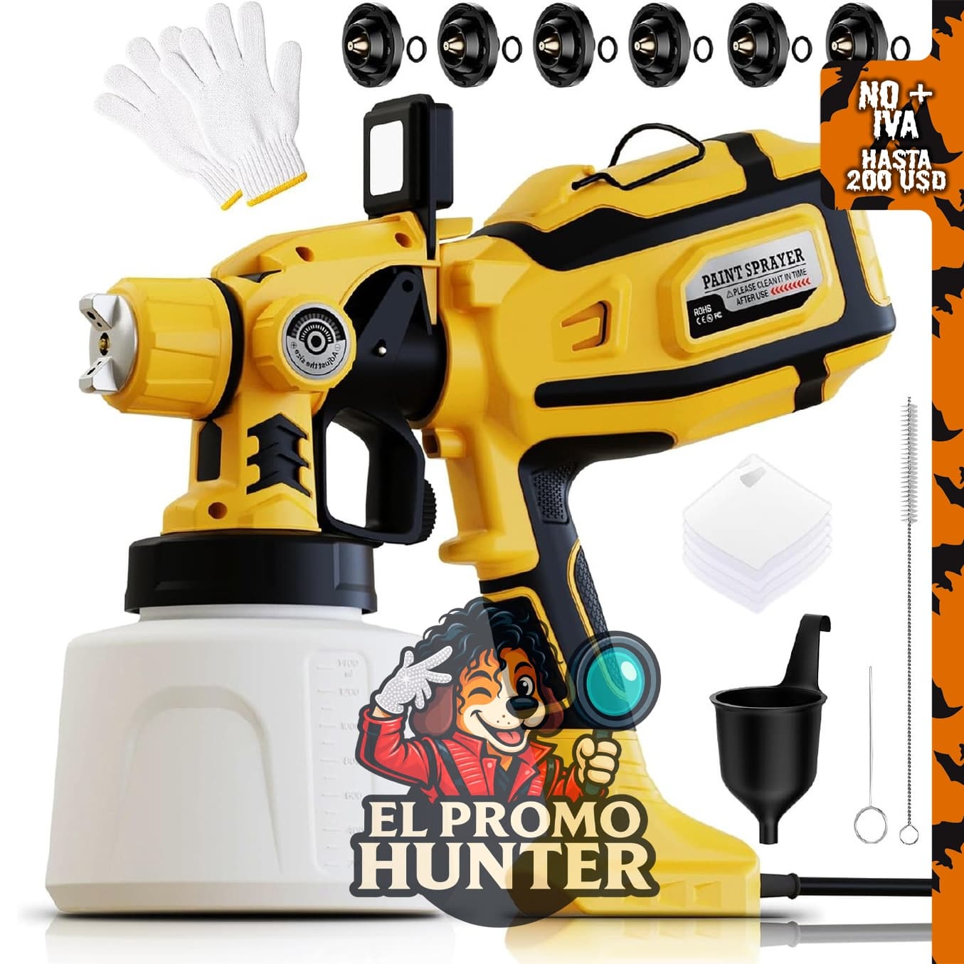 Pulverizador de pintura SIWFUU para aplicaciones en casa.