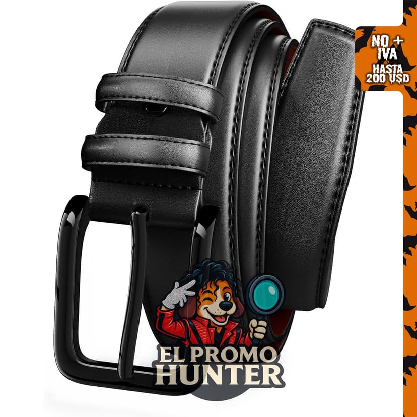 Cinturón de cuero Papaanils para hombre, ancho de 3.5 cm.