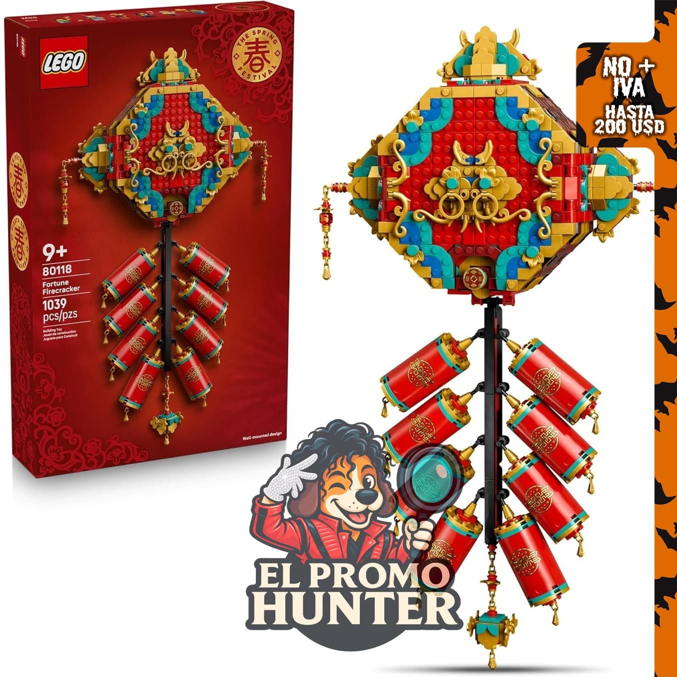 LEGO Spring Festival Fortune Firecracker 80118, set de construcción de temática festiva.