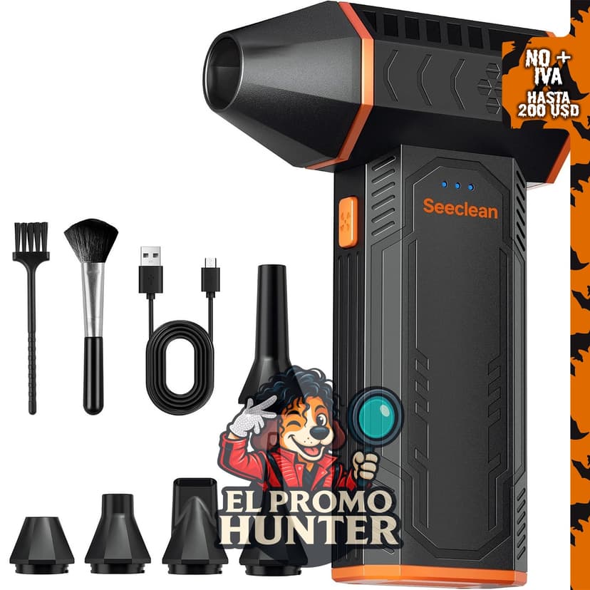 seeclean Plumero de aire comprimido mini soplador 130000 RPM.