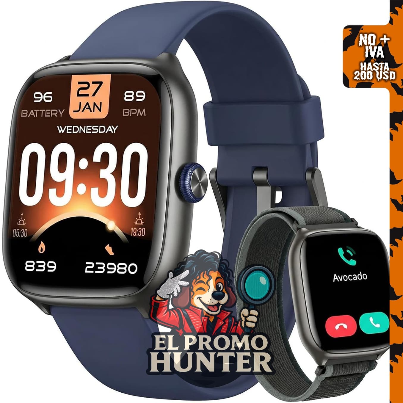 Gydom Reloj inteligente Bluetooth para hombres y mujeres.