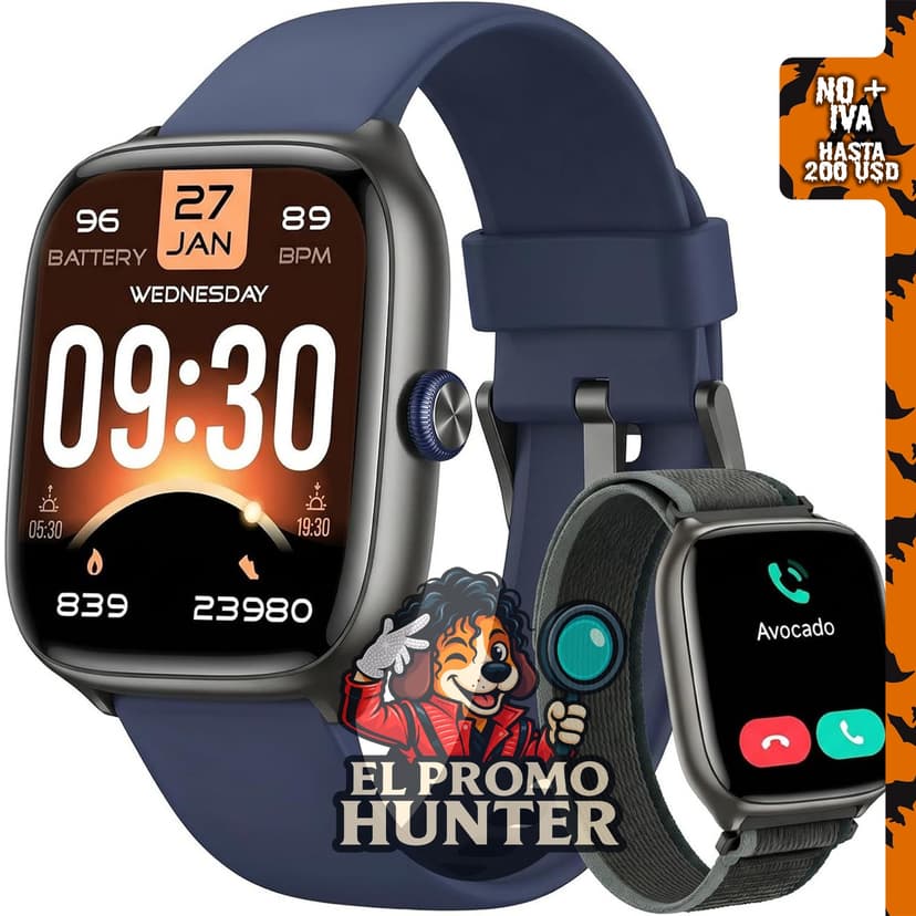 Gydom Reloj inteligente Bluetooth para hombres y mujeres.