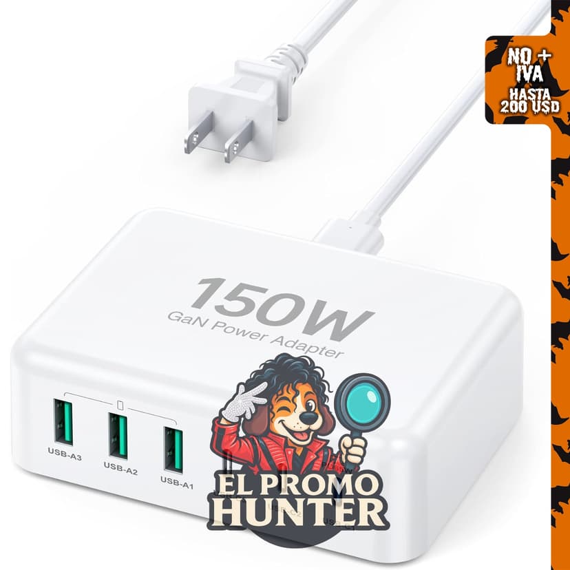 Bloque de cargador rápido USB C, cubo de concentrador de estación de carga.