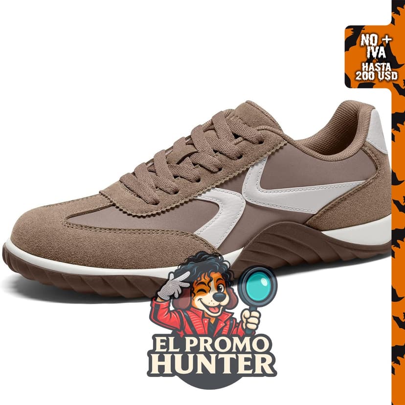 Tenis retro de moda para mujer, perfil bajo, con cordones y paneles de gamuza.