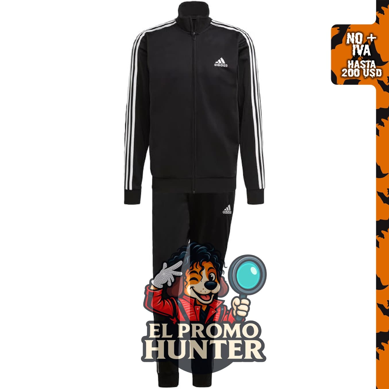 adidas Mens Primegreen Essentials 3-Stripes Suit, traje deportivo para actividades al aire libre.