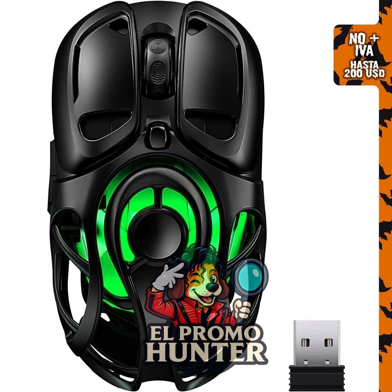 YPBDAN Ratón inalámbrico para juegos, RGB, 10000 DPI.